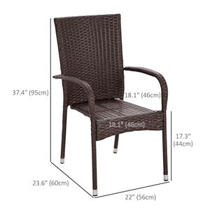 Sedia da Patio in Vimini Blu con Cuscino per Eleganti Cene all'Aperto |   Pieghevole, Adatto per Sport e Appartamenti" - Product Image 3