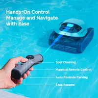 Nettoyeur de piscine robotisé sans fil Z1 Pro pour piscines de villas privées avec navigation intelligente, nettoyage du fond, des parois et de la ligne d'eau