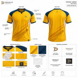 Maillot de cricket en gros pour hommes, respirant, en maille polyester, personnalisable, pour l'entraînement et les tenues d'équipe - Product Image 6