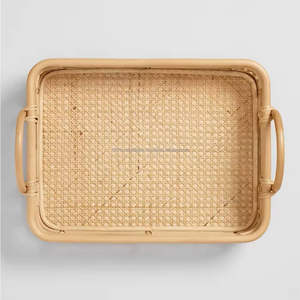 Durable Handmade Rattan <b>Tray</b> Supplier Natural Eco Friendly Serving <b>Tray</b> Lightweight Sustainable from Vietnam - Product Image 5