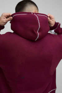 Survêtement décontracté 2-en-1 en polaire unie, tendance et personnalisé, avec surpiqûres contrastées, haute qualité, 100 % polyester respirant, collection hiver 2026 - Product Image 6