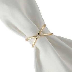 Anillo para Servilletas de Latón con Diseño de Flor, Acabado Dorado, para Decoración de Mesa en Banquetes y Cenas - Product Image 3