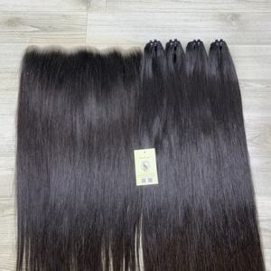 Extensions de cheveux naturels lisses en gros, mèches de cheveux de haute qualité, dentelle suisse brute 13x6 HD, cheveux humains du Vietnam - Product Image 2