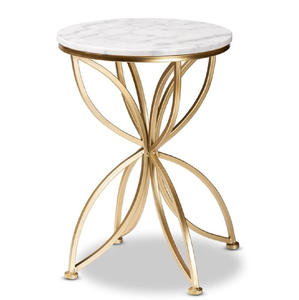 <b>Glass</b> top console <b>table</b> with an intricate <b>gold</b> branch base and a wooden lower shelf, available at wholesale prices. - Product Image 4