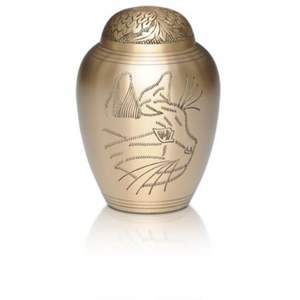 Handmade Metal Cremation Urns for Human Ashes Adult <b>Large</b> Funeral Urn Red Rose Design Brass Memorial Urns Wholesale Supply - Product Image 5