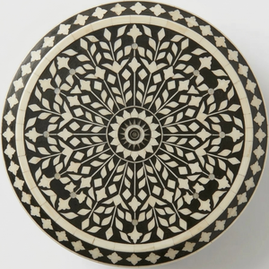 Handmade Bone Inlay 3Kg Capacity Round Jewelry Organizer <b>Keepsake</b> Storage Case Luxury Home Decor for Living Room and Kitchen - Product Image 2