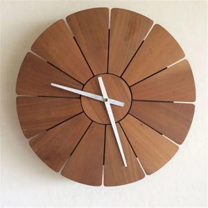 <b>Wall</b> <b>Clocks</b> Natural Wood Best Indoor <b>Living</b> <b>Room</b> Home and Office <b>Wall</b> Design <b>Clock</b> With Metal BURAQ HANDICRAFT - Product Image 3