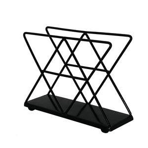 Top Arrival Minimalist Design Matte <b>Black</b> Powder Coated Finished Iron Napkin Holder For Outdoor Dining Restaurant Tableware - Product Image 1