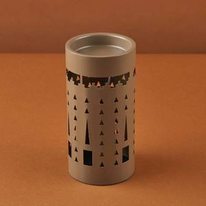 En gros, Brûleur de Bakhoor et Oud Saoudien en métal noir mat, style Mabkhara moderne avec filigrane Skyline, pour Majlis et Dakhoon - Product Image 2