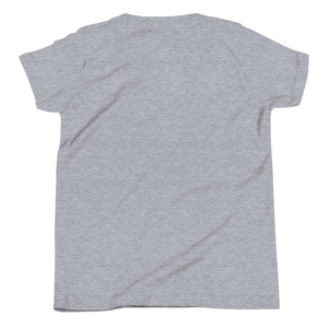 T-shirt graphique gris chiné pour jeunes, motif cercle, col rond, coton doux, manches courtes, vêtements décontractés pour enfants, mode quotidienne - Product Image 2