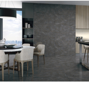 Carreaux de porcelaine polie grand format avec texture sculptée, adaptés aux projets de revêtements de sol et de murs raffinés dans un style moderne. - Product Image 1
