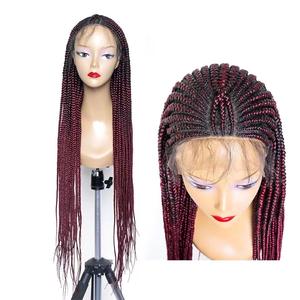 Boîte frontale à dentelle de maïs pour femme, perruque tressée, 1 pièce - Product Image 2