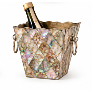 Seau à glace vintage en nacre, seau à glace de luxe en métal doré avec couvercle, refroidisseur à vin et champagne à double paroi pour bar et fête, OEM - Product Image 3