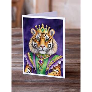 Tiger The King of Mardi Gras การ์ดอวยพรขนาด5x7 A7แปลกๆ8ใบพร้อมซอง - Product Image 2