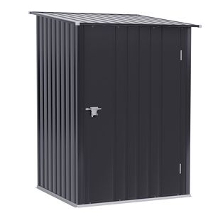 Casetta da Giardino in Metallo con Chiusura di Sicurezza 3.3FT X 3.4FT, Resistente alle Intemperie, con Telaio in PVC - Product Image 1