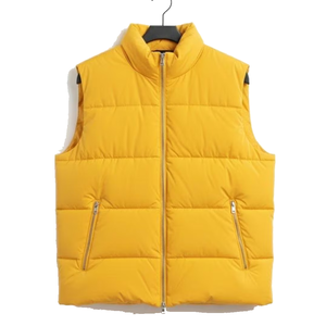 Doudoune sans manches unisexe légère en polyester/coton, coupe slim, pour l'été, vente en gros, ODM, marque personnalisée, teinte unie, 140g - Product Image 1