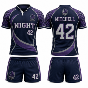 Servicio de Diseño y Producción de Camisetas de Rugby Personalizadas, Conjuntos de Uniformes, Pedidos al por Mayor, Bajo Pedido Mínimo, Envío a Todo el Mundo, Marca Privada, Original - Product Image 2