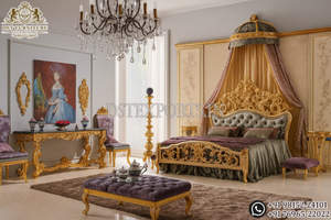 Cama de Madera de Teca Maciza Hecha a Mano, Juego de Muebles de Dormitorio de Madera de Teca Única, Juego de Dormitorio Elegante de Madera de Teca Pura - Product Image 4