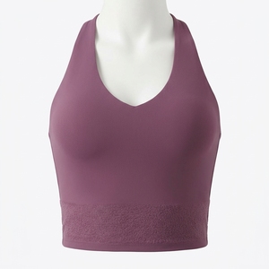 Comfortable <b>Women</b> Cropped Yoga Tops <b>Sleeveless</b> Workout <b>Shirts</b> Stretch Activewear Quick Dry Spandex/Nylon Regular Fit for Fitness - Product Image 6