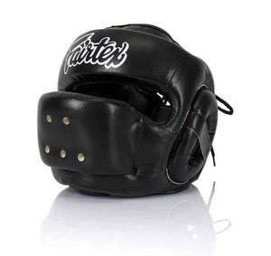 ขายส่งอุปกรณ์ป้องกันศีรษะ Fairtex ผลิตตามสั่ง หนังแท้ 100% ป้ายโลโก้สั่งทำได้ อุปกรณ์ป้องกันสำหรับผู้ใหญ่ น้ำหนักเบา เป็นมิตรกับสิ่งแวดล้อม - Product Image 4