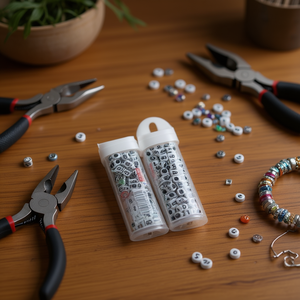 ILAN Abalorio a Forma di Barattolo 6x6mm 15g Numeri per Creazione di Gioielli - Product Image 2