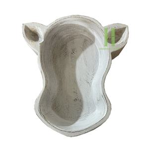 Tazón de masa de Cabeza de Vaca de madera rústica para hacer velas Tazón de masa hecho a mano elegante Tamaños y colores personalizados OEM de Vietnam - Product Image 1