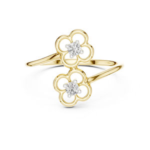 Bague en or blanc 14 carats avec diamant rond cultivé en laboratoire pour femme |   Vêtements de soirée |   Nouveau diamant cultivé - Product Image 6