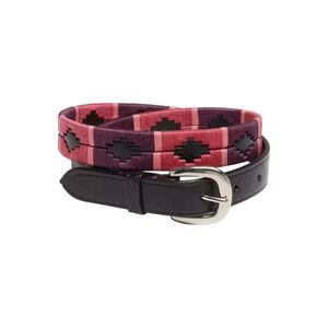 Cinturón deportivo personalizable para hombre con hebilla de pasador, aluminio y bordado, para equitación, polo y artículos ecuestres, de tela para estudio. - Product Image 2