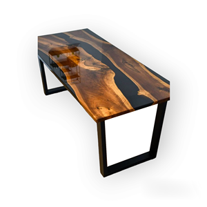 Mesa de Madera con Resina Azul para Oficina y Hotel, Diseño Único de Resina de Vietnam, OFERTA ESPECIAL HOGAR, Decoración para el Hogar - Product Image 1