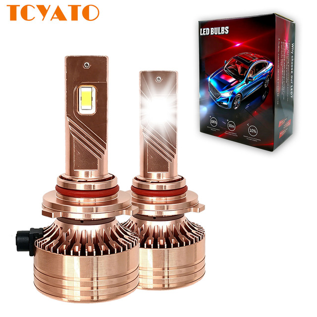 TCYATO M8 Pro LED Headlight High/Low Beam H7 H4 H11 9006 9005 Waterproof 6000K 6000 Lumens for Universal Cars Led Bulbs for Cars