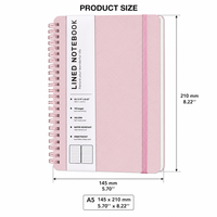 Carnet à spirales personnalisé avec logo, couverture rigide A5, carnet de notes, prise de notes, travail scolaire