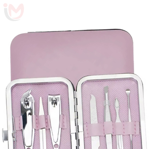 Hot Selling 7-in-1 High Quality Stainless Steel Manicure Set Cuticle Care Nail Clipper <b>Tools</b> with Travel Case Personal Care Kit - Product Image 2