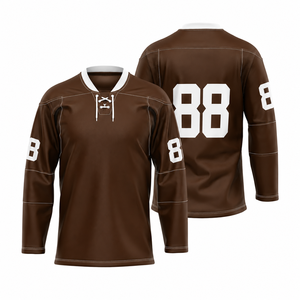 CAMISETA DE HOCKEY SOBRE HIELO DE ALTA CALIDAD UNISEX CON NOMBRE DEL EQUIPO IMPRESO PERSONALIZABLE 100% POLIÉSTER - Product Image 6