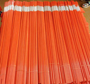 50 réflecteurs de marquage de voie de circulation, diamètre 5/16 pouces, orange, en fibre de verre, piquets de neige légers, haute résistance, soudables et pliables - Product Image 2
