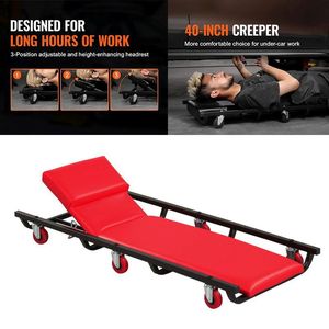 Chaise roulante réglable avec appui-tête pour atelier ou garage – Outil de réparation automobile - Product Image 2