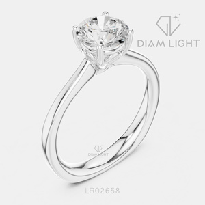 Bague de mariage ronde 1,25 carat, bijoux fins, certifiée IGI, or blanc 14 carats, diamant de laboratoire, bague de fiançailles et d'anniversaire - Product Image 2