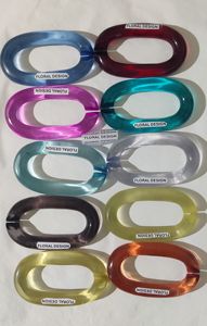 Chaînes décoratives en résine colorée au design moderne, logo personnalisable pour les tailles grandes et courtes - Product Image 4