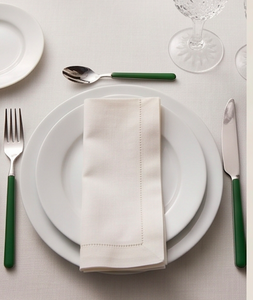 Premium Silver Cutlery Set With Green Handle For Dining Kitchen Wedding Tableware <b>Flatware</b> Hostess And Gift Essentials - Product Image 3