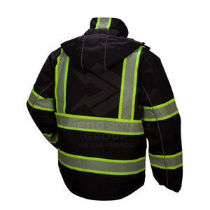 Chaqueta de Seguridad de Alta Visibilidad con Diseño Multibolsillos, Tiras Reflectantes, Tela Resistente, Logotipo ANSI Clase 1 para Uso en Construcción - Product Image 3