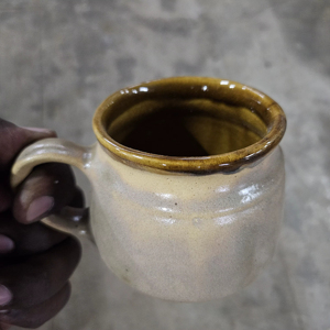 Small 300ml Ceramic Tea & Coffee Mug Eco-Friendly and Durable Portable with Unique Glazed <b>Clay</b> Designs for Serving Beverages - Product Image 1
