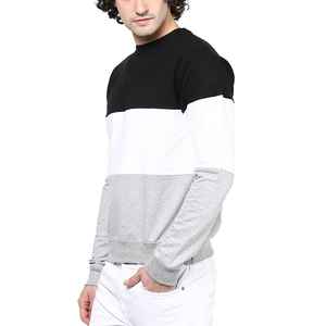 เสื้อสเวตเชิ้ตคอกลมผู้ชาย แขนยาว ทรงปกติ ลายบล็อกสี ผ้าถัก 100% คอตตอน ใส่สบายๆ สำหรับฤดูใบไม้ร่วง - Product Image 2