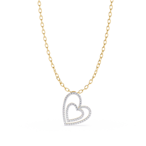 Collier pendentif en moissanite en forme de cœur, motif ajouré, avec breloque en diamant de laboratoire taille ronde, pour femme, cadeau, idéal pour les soirées - Product Image 6