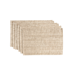 Set de table rectangulaire personnalisé en lin et jute tissé, couleur unie, bord à pompons, décoration de table, lavable, design texturé naturel - Product Image 6