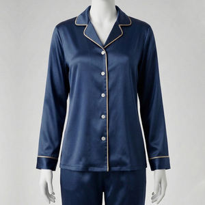 Pyjama en coton pour femme, collection 2026, vente chaude, ensemble de nuit de luxe à manches courtes, respirant, grande taille, taille élastique, personnalisable - Product Image 2