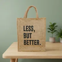 Sac fourre-tout en jute très demandé, couleur unie, style tendance, ouverture supérieure, réutilisable pour les courses, le commerce de détail et l'usage quotidien