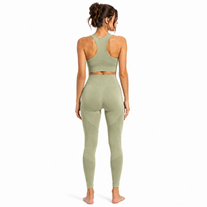 Trending Custom Women's Activewear Yoga Set Quick Dry High Waist Leggings Sports Bra OEM ODM Sportswear Manufacturer Factory - Product Image 2