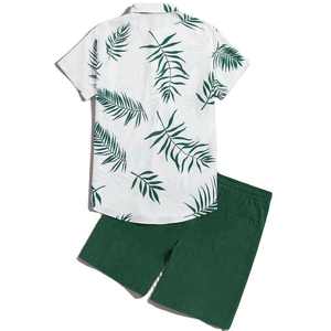 Custom Hawaiian Shirt Shorts <b>Set</b> Tropical Print Summer Beach Wear Unisex OEM Private Label Resort Vacation Outfit Ready - Product Image 4