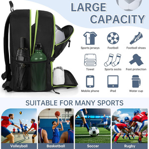Mochilas Personalizadas para Entrenamiento de Fútbol, Bolsas Deportivas para Equipos de Fútbol, Equipamiento para Jugadores, Fabricante OEM de Pakistán, Exportación, Suministro al por Mayor - Product Image 4