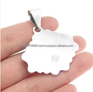 จี้อาเกตลูกไม้สีฟ้าจี้อัญมณีชุบเงินสเตอร์ลิงจี้ชาติพันธุ์จี้สร้อยคอทำด้วยมือสำหรับเป็นของขวัญสำหรับคุณแม่ - Product Image 3