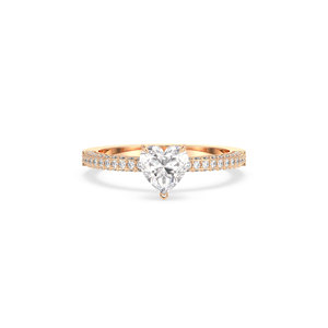 Anillo Solitario REYES Personalizado de Oro Sólido de 14K con Diamante Cultivado en Laboratorio de 1.43 Quilates en Forma de Corazón para Uso Ocasional, Joyería Fina - Product Image 2